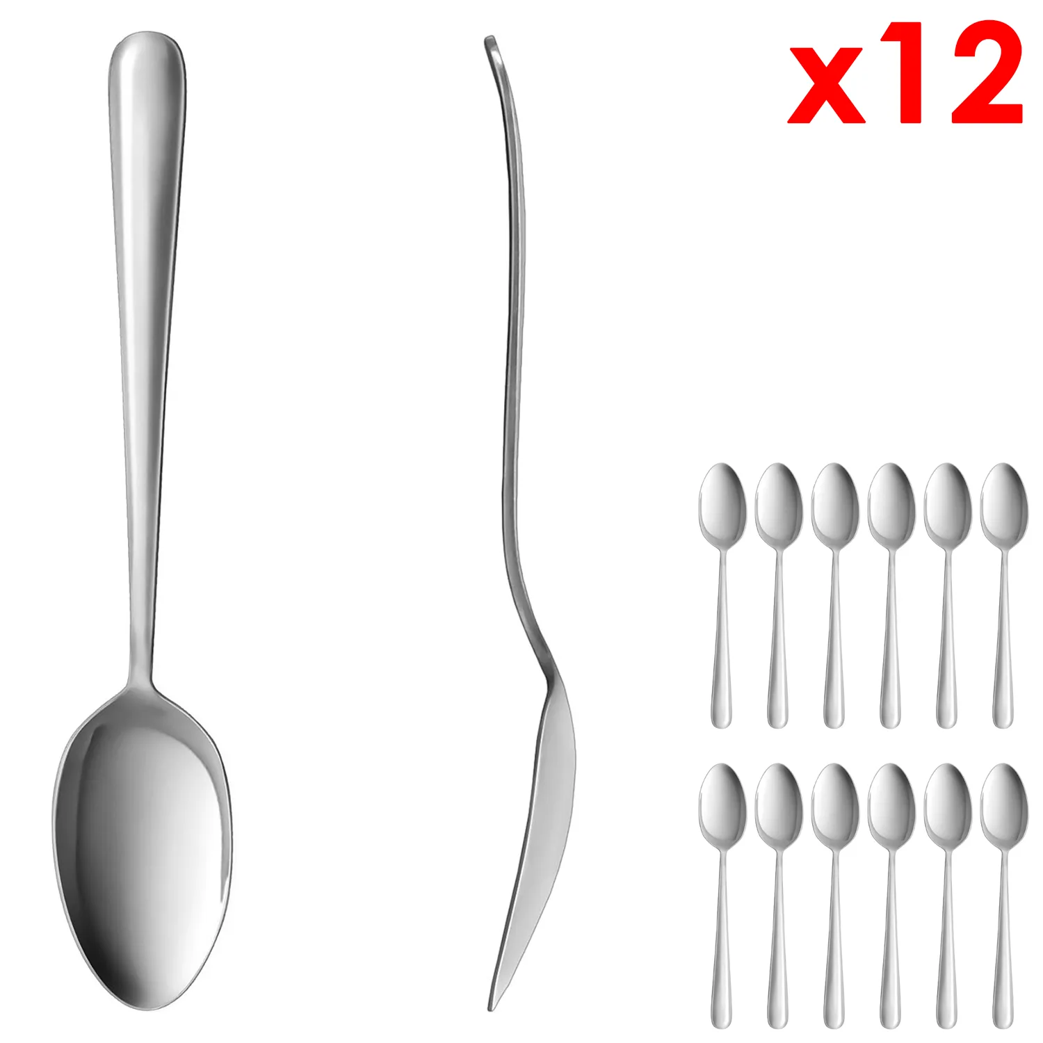 12-Pcs Dinner Spoon Set (8")