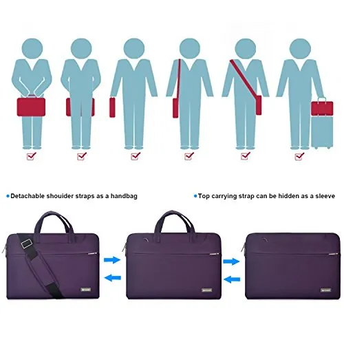 15.6 inch Laptop Case, Waterproof Computer Bag Business Carrying Sleeve Case Notebook Briefcase