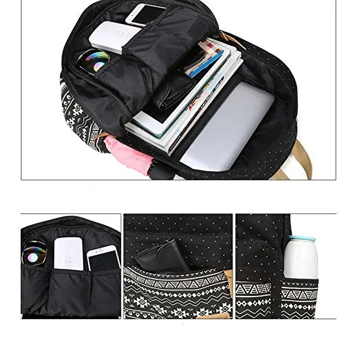 2-FNS 3 In 1 School Backpack Sets for Teenagers Girls & Boys