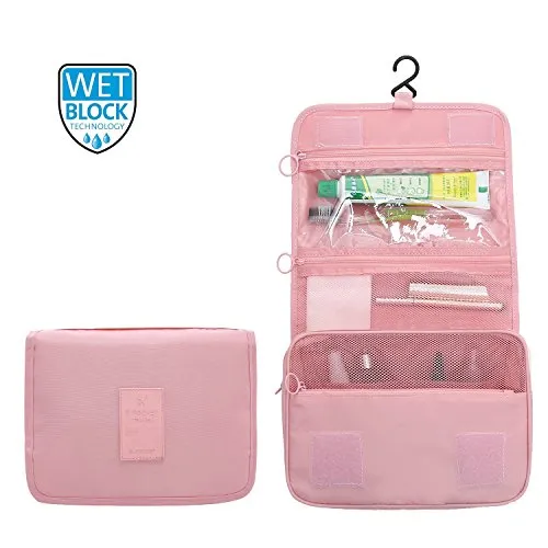 2018 New Hanging Toiletry Bag Bathroom Organizer Travel Nylon Portable Cosmetic Bag for Women and