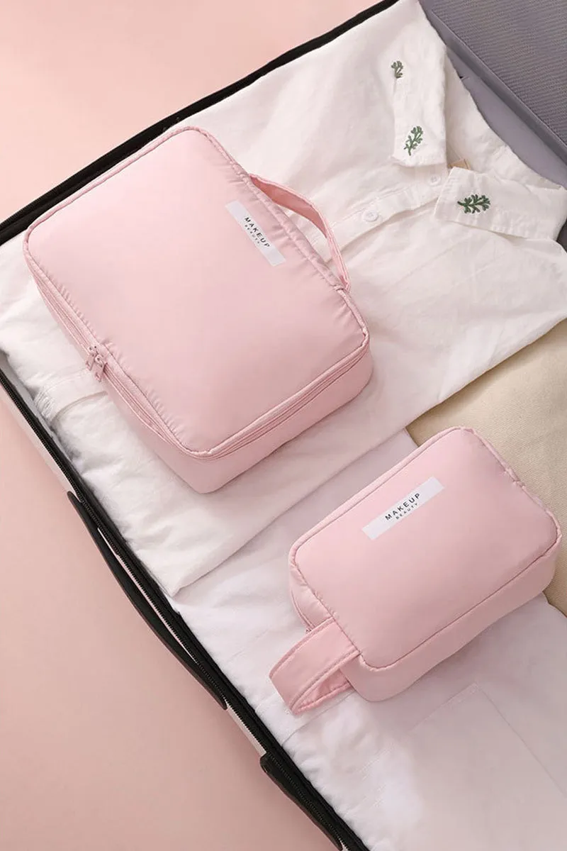 2SET LARGE CAPACITY PORTABLE COSMETIC BAG