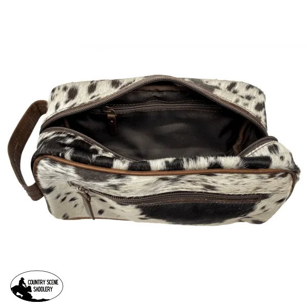 78109 Klassy Cowgirl Genuine Hair on Cowhide Toiletry Dopp Kit Bag