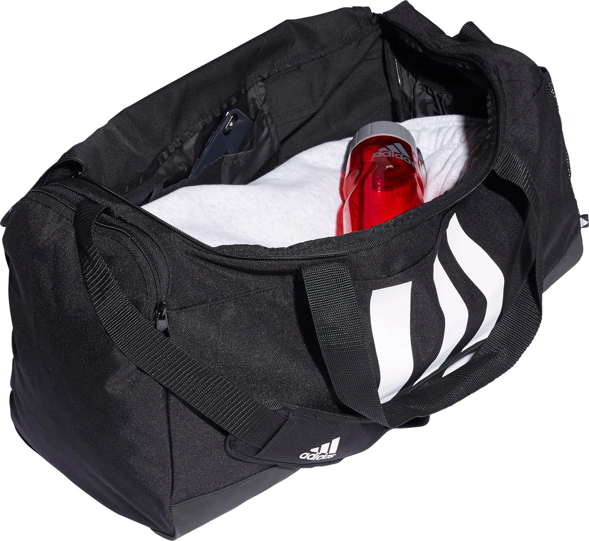 adidas Essentials 3 Stripes Medium Holdall - Black