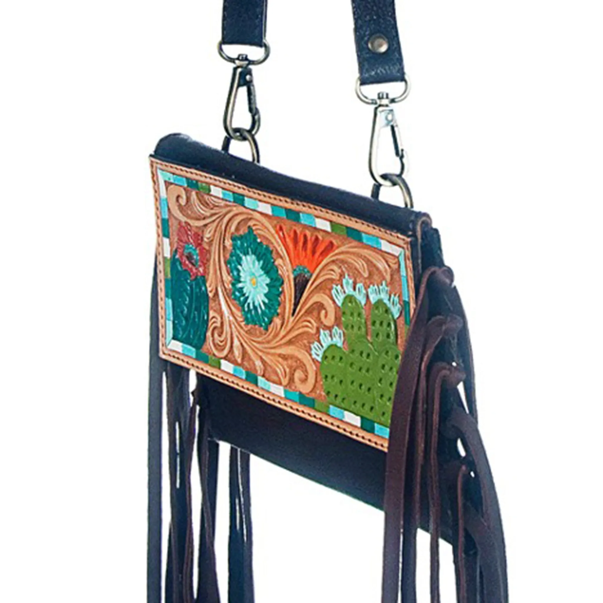 American Darling Tooled Cactus Purse