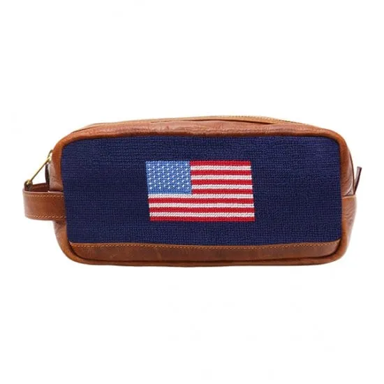 American Flag Needlepoint Toiletry Bag