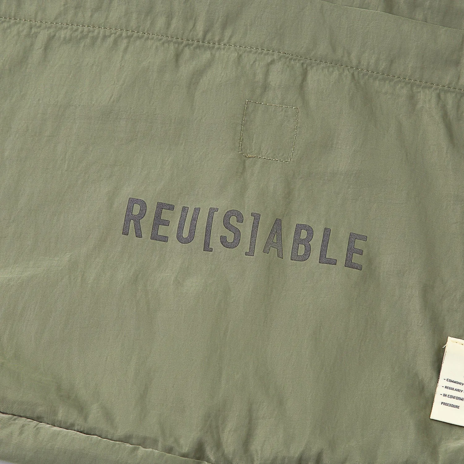 A[S]USL REFLECTIVE LOGO MESSENGER BAG-OLIVE