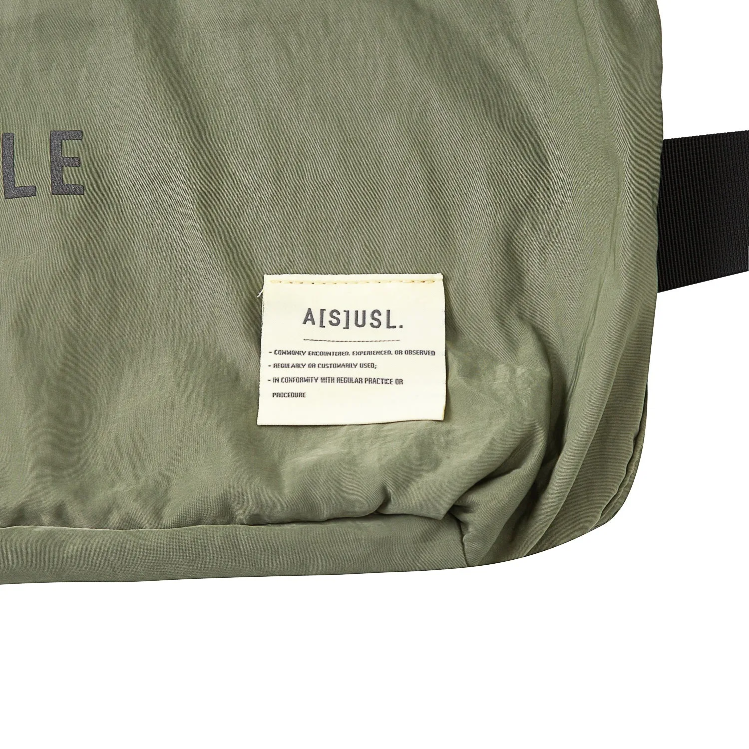 A[S]USL REFLECTIVE LOGO MESSENGER BAG-OLIVE