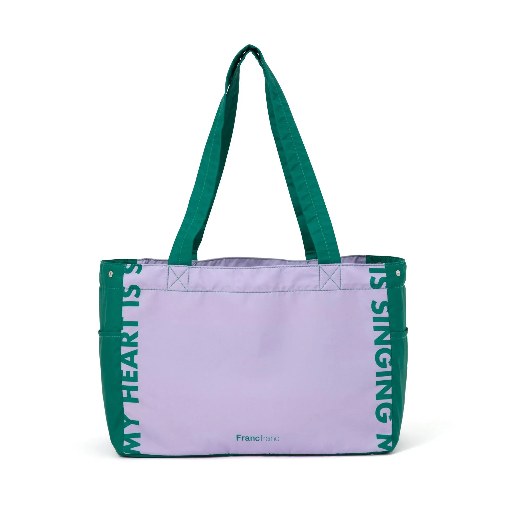 Bicolor Cooler Basket Bag  Purple