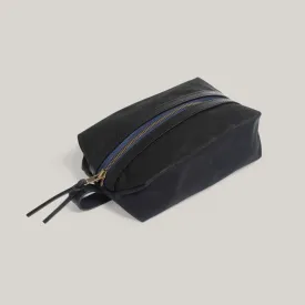 BLEU DE CHAUFFE ZAZOU TOILETRY BAG - BLACK WAX