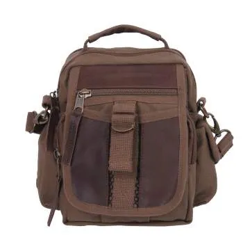 Canvas & Leather Travel Shoulder Bag