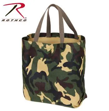 Canvas Camo And Solid Tote Bag