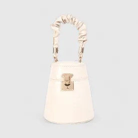 Chokore Crocodile Pattern Mini Bucket Bag (Beige)