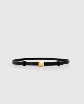 Cleopatra Pyramid Stud Leather Belt - Black