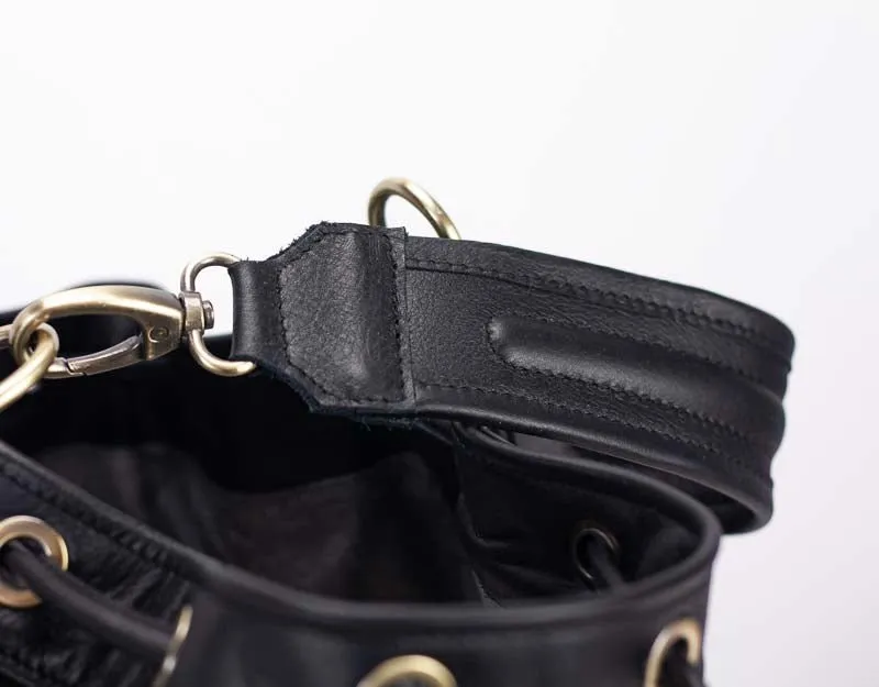 Danae bag - Black suede leather