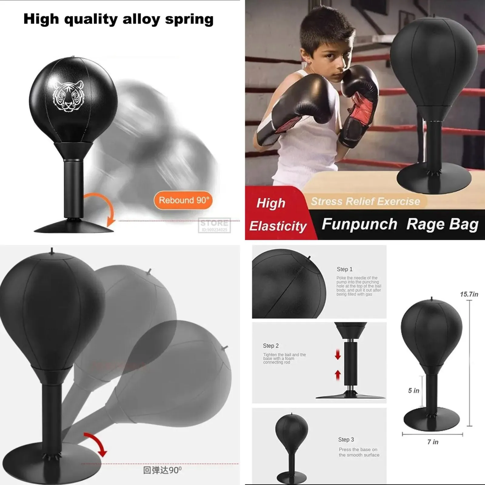 Desktop Punching Ball - Black