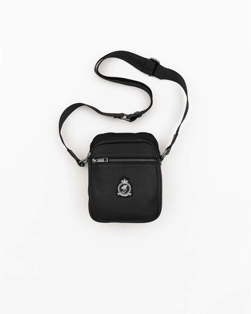 Double Pouch Messenger - Black