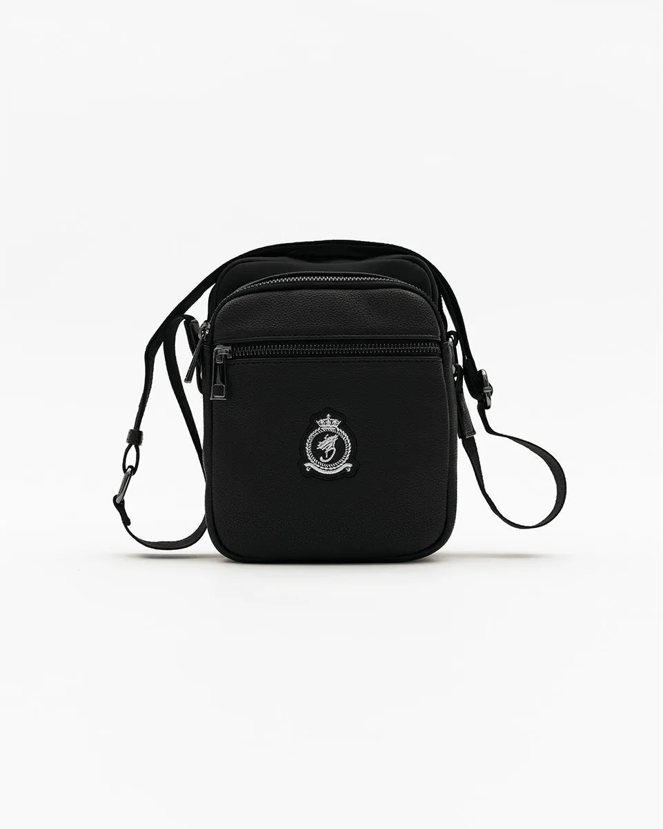 Double Pouch Messenger - Black