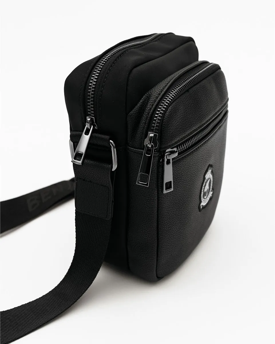 Double Pouch Messenger - Black