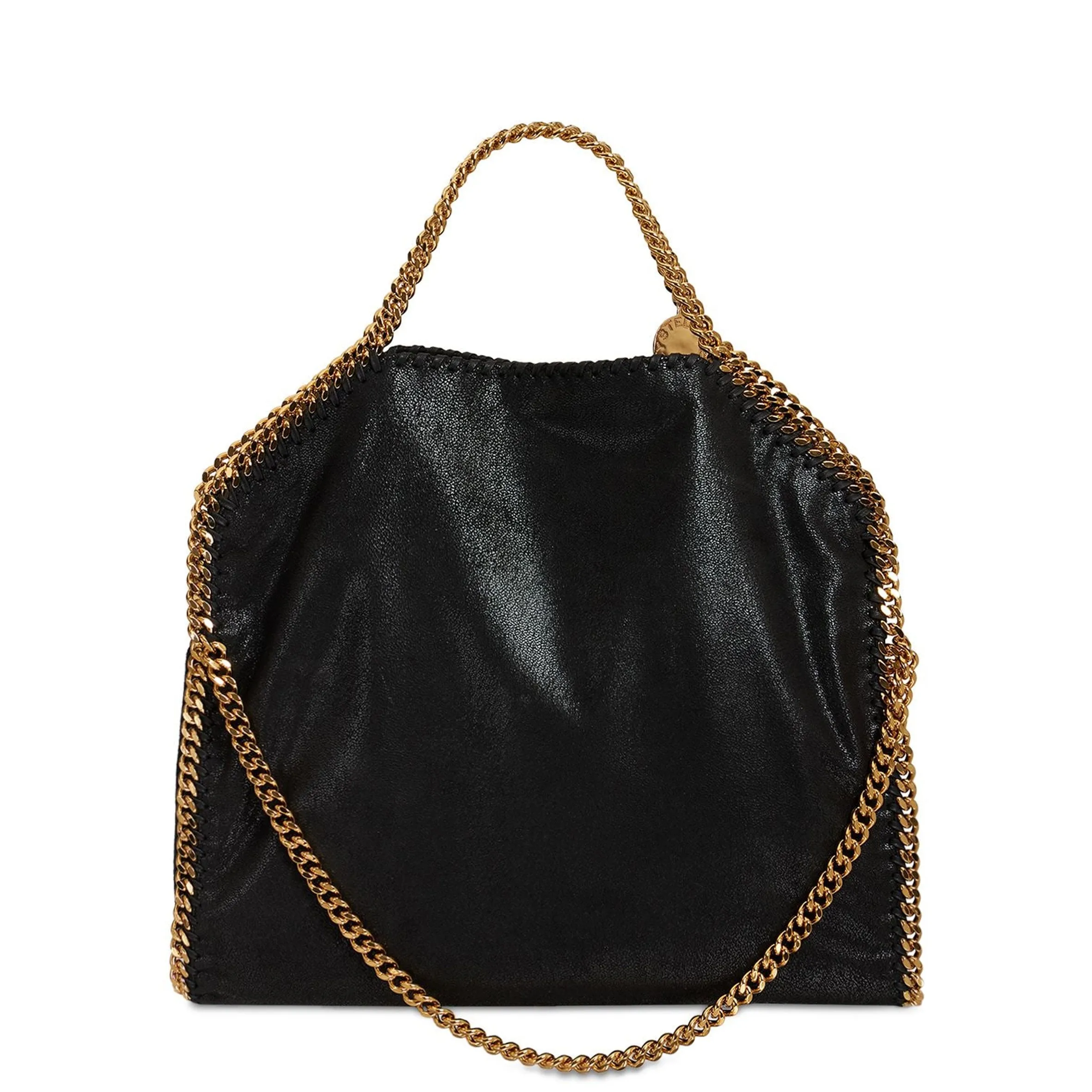 Falabella Large Tote Bag Gold Chain, Black