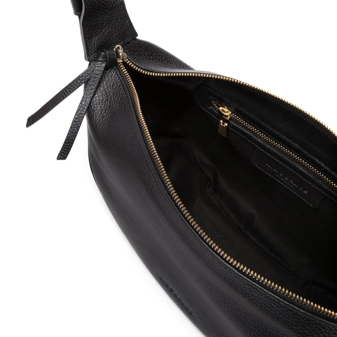 Florence: Black Tumbled Leather Bag