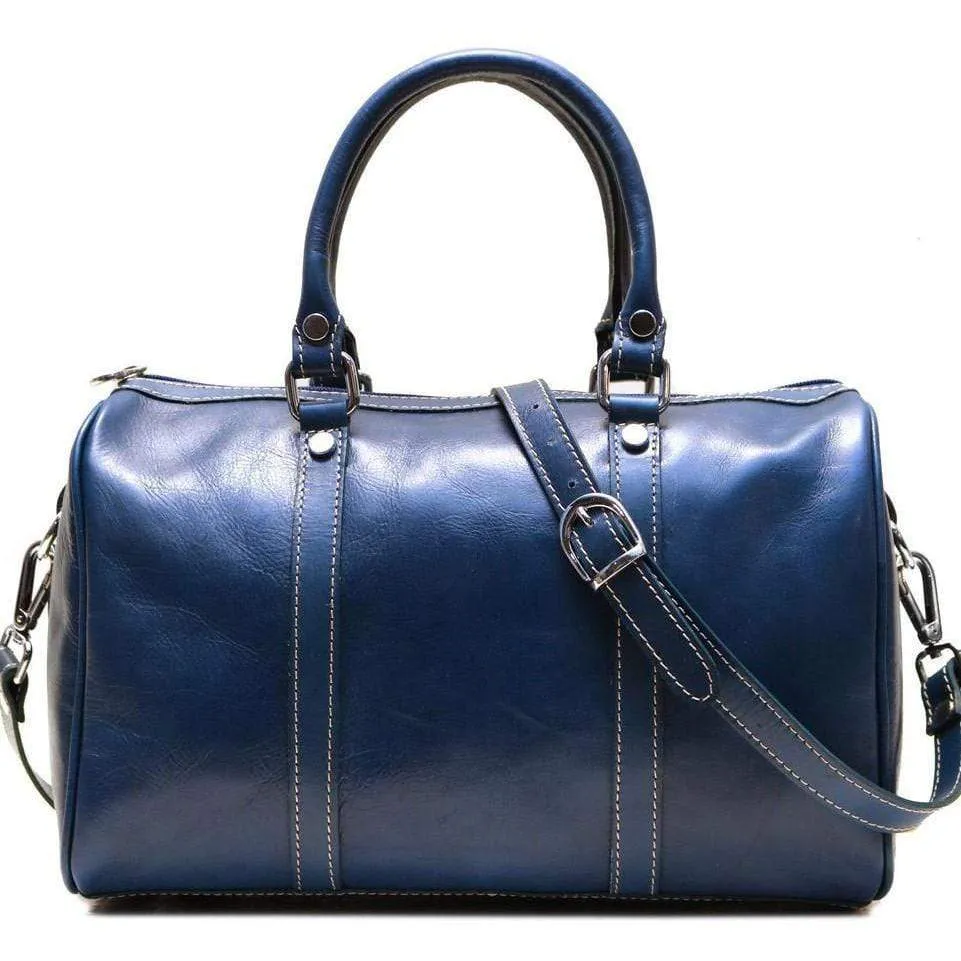 Floto Leather Boston Satchel Bag