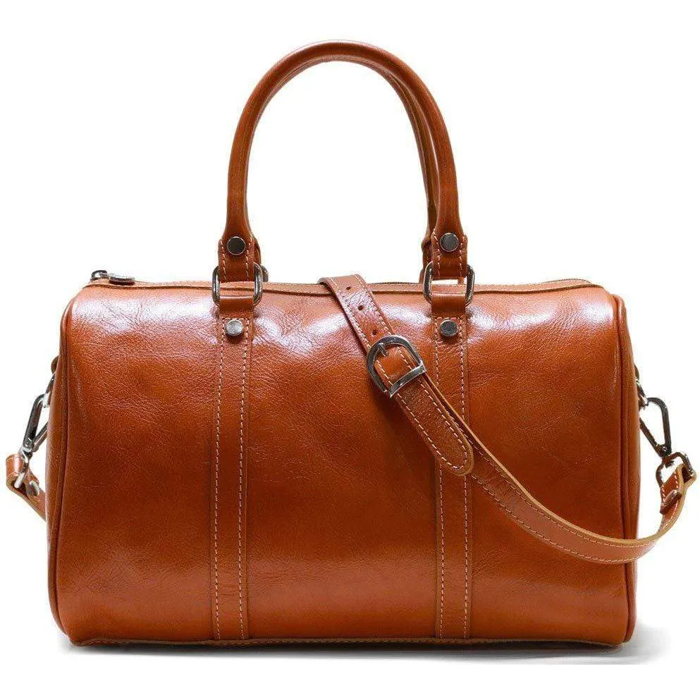 Floto Leather Boston Satchel Bag