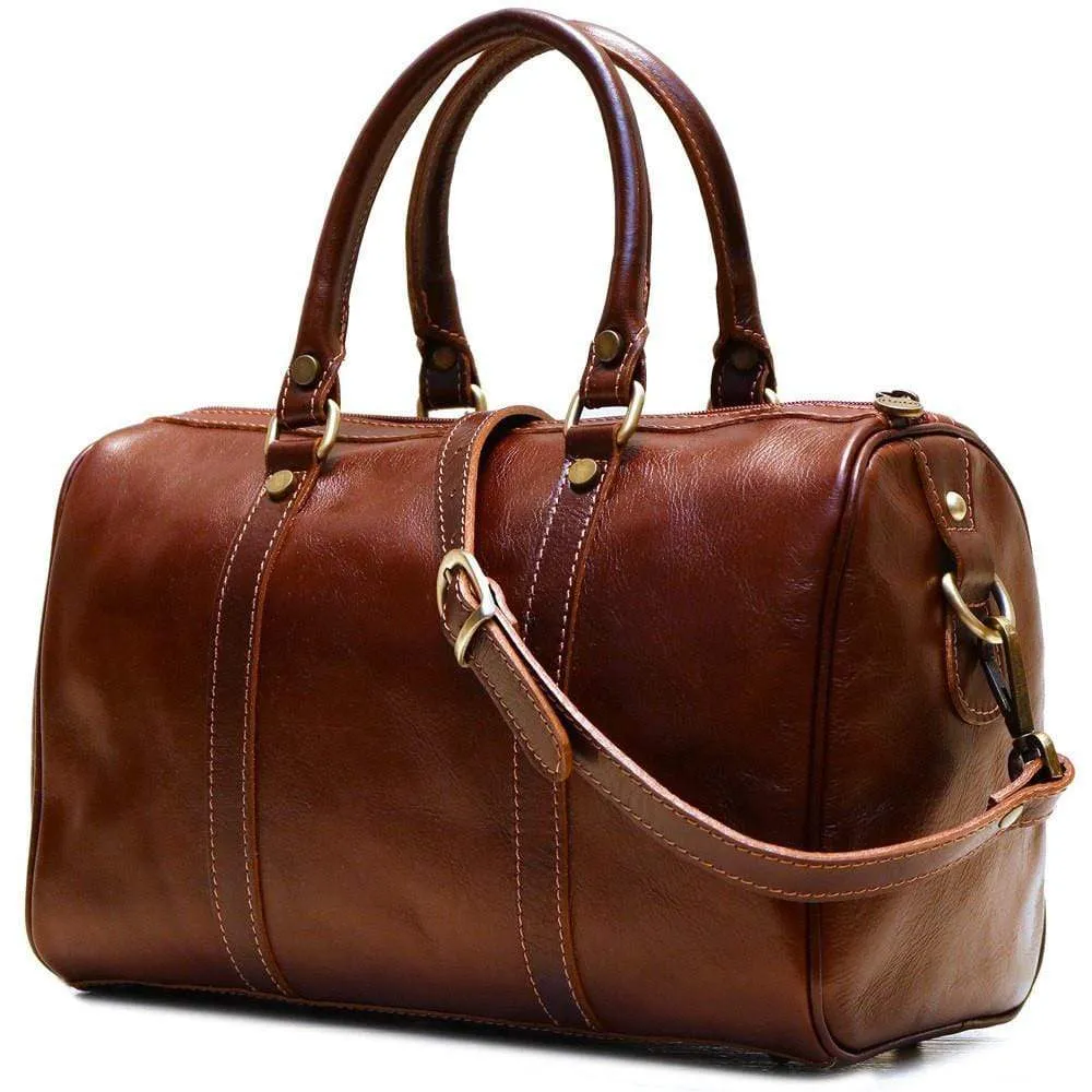 Floto Leather Boston Satchel Bag