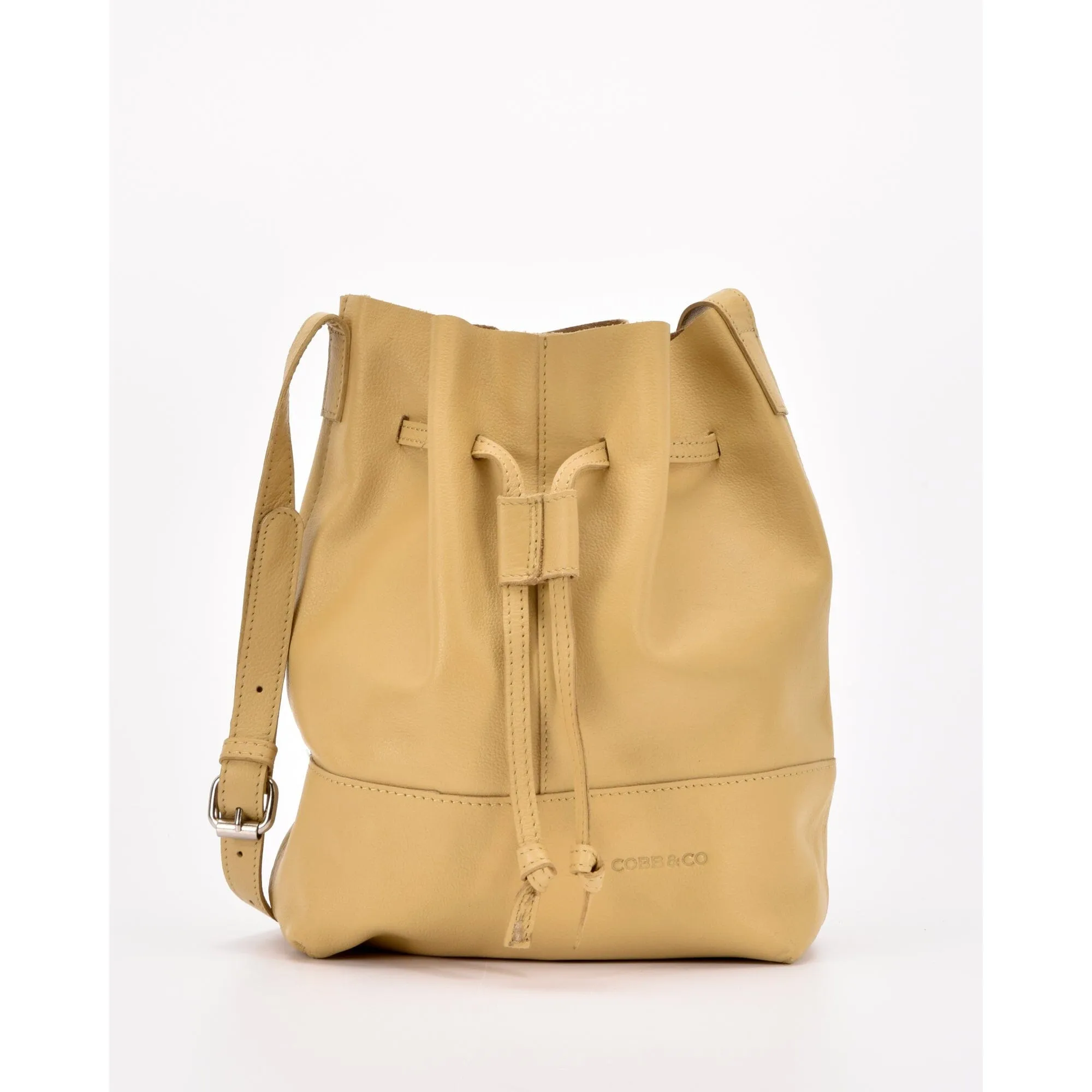 GABEE ESPERANCE LEATHER BUCKET CROSSBODY BAG