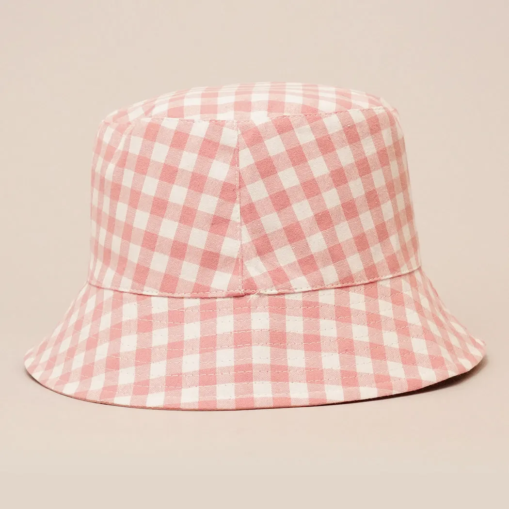 Gingham Reversible Bucket Hat - Several Colors