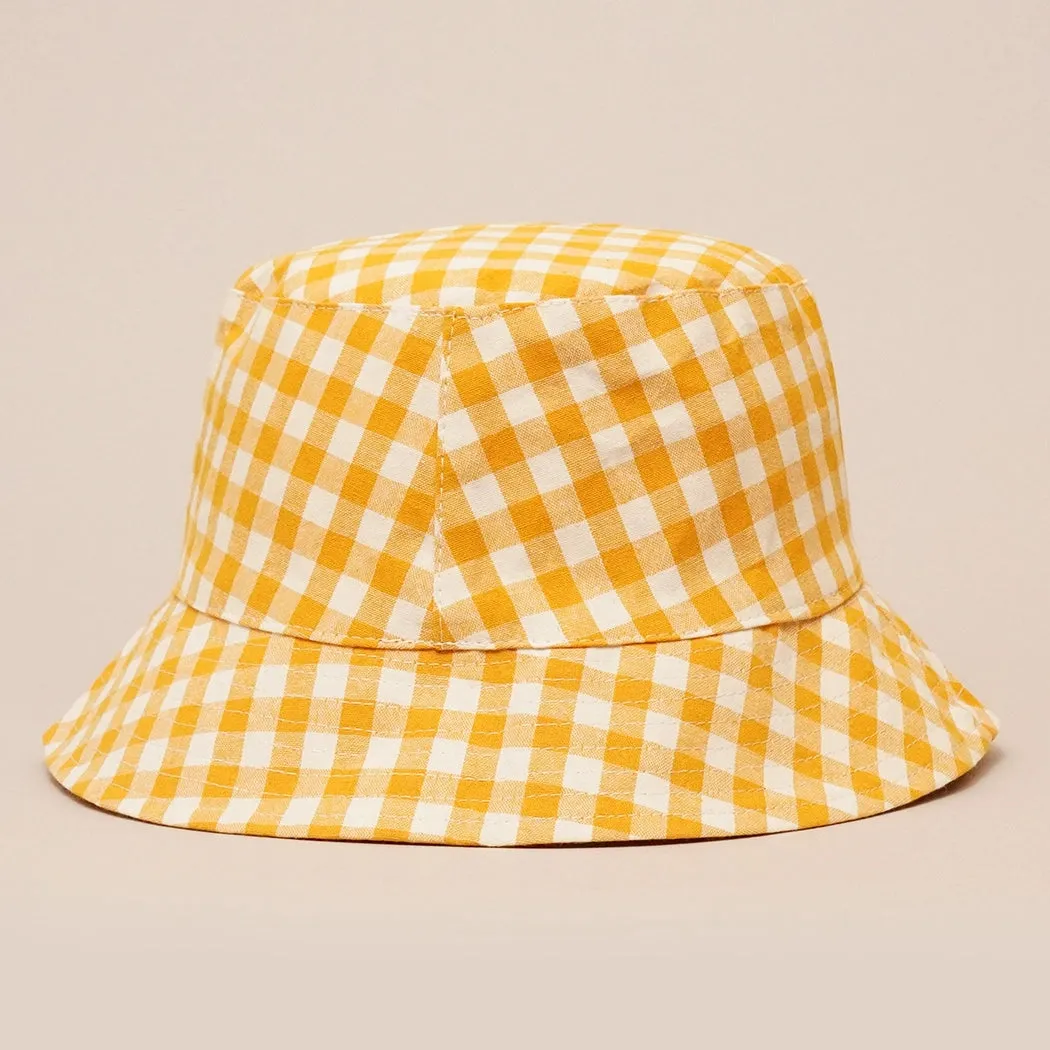 Gingham Reversible Bucket Hat - Several Colors