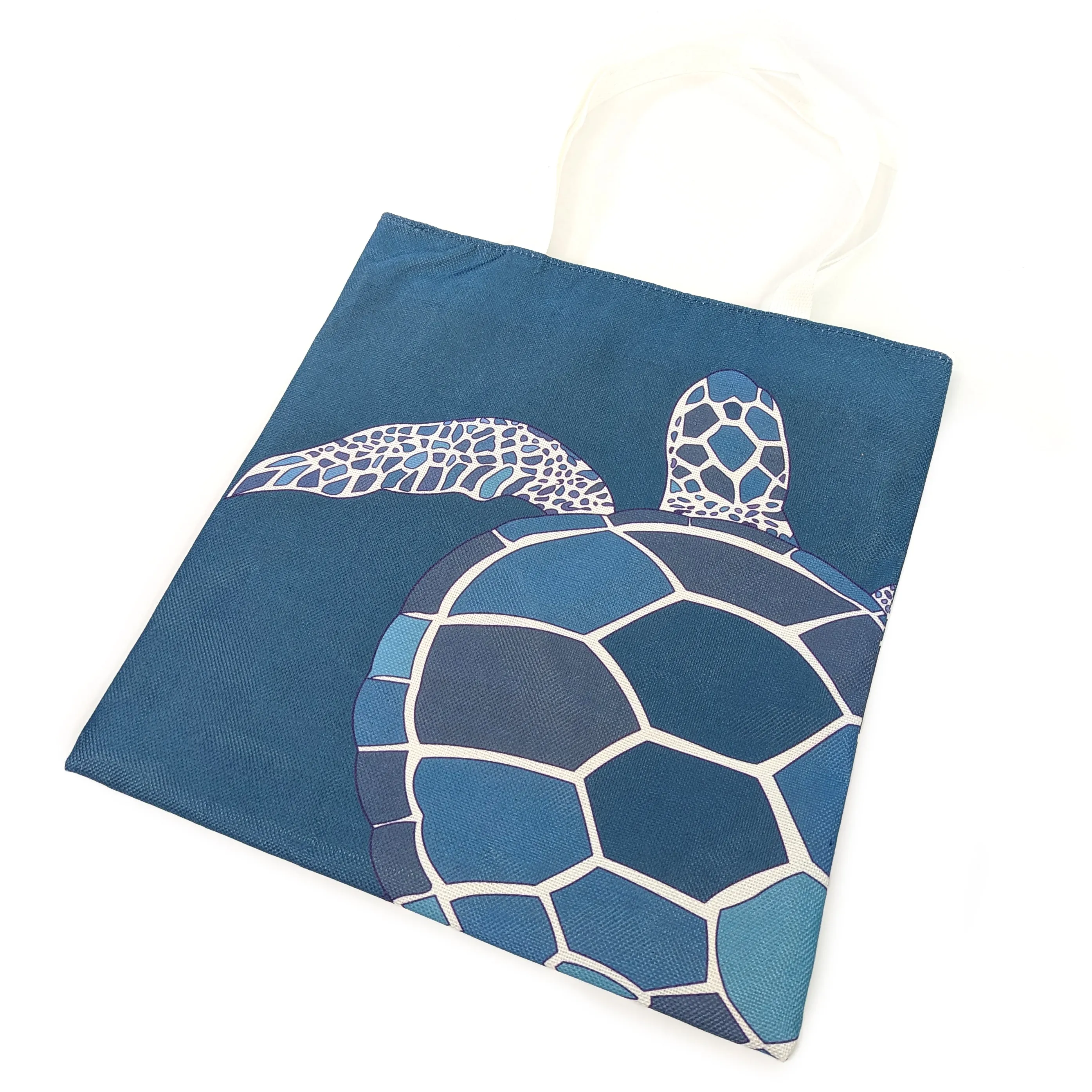 Green Turtle Shoulder Shopping Bag