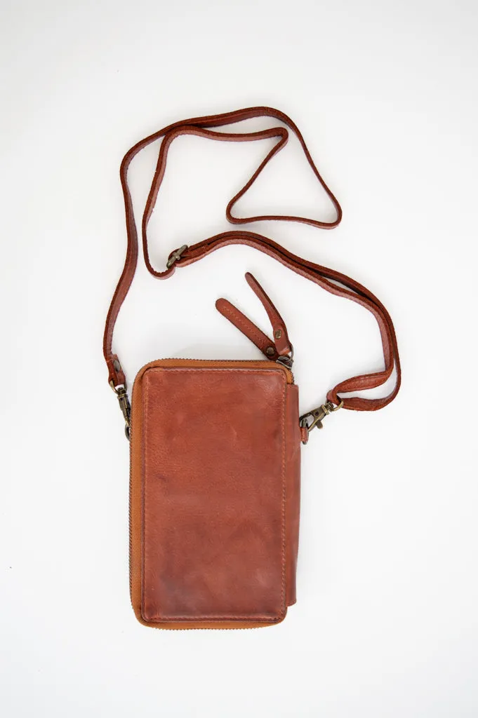 Handbag 500, Cognac, Leather