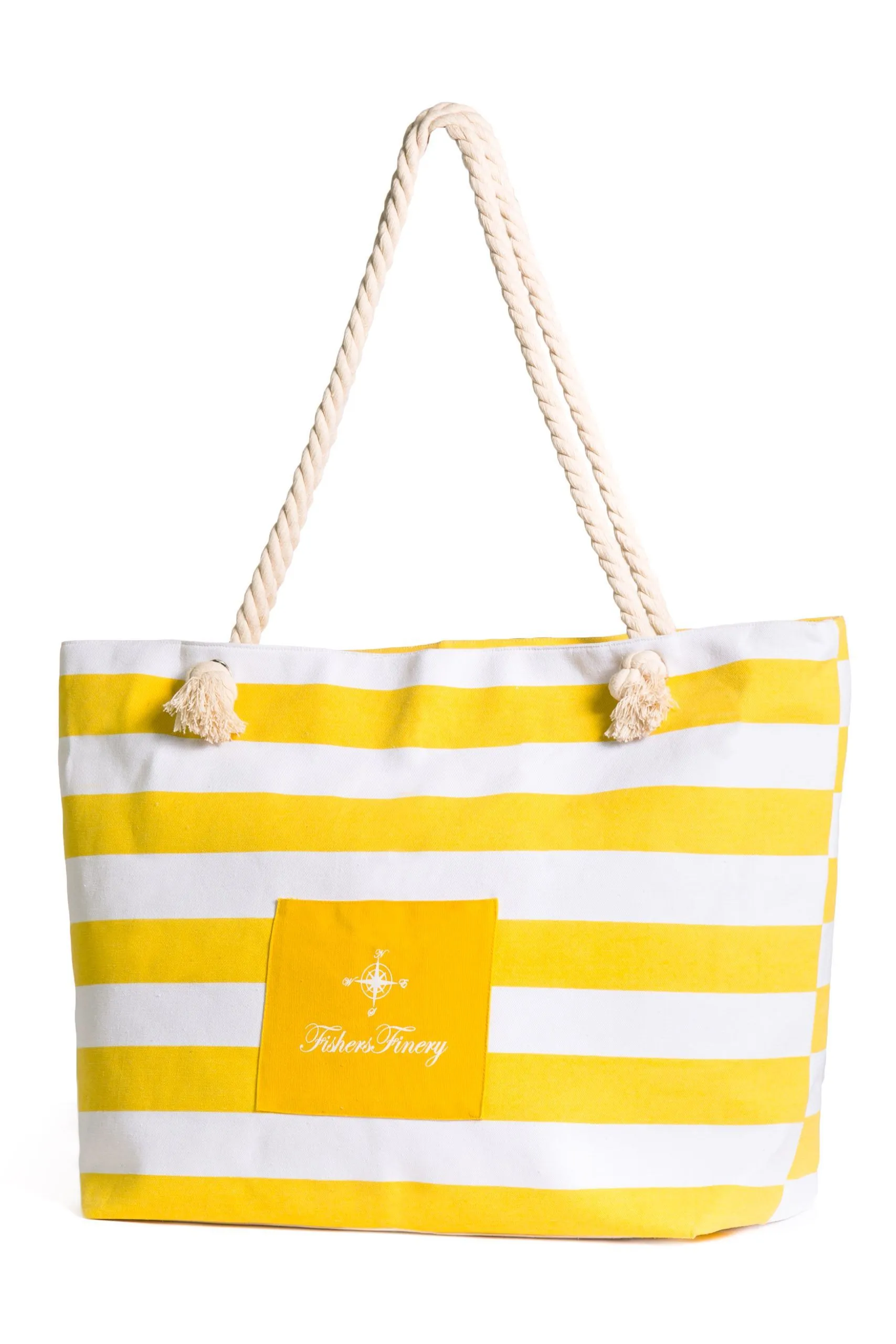 Heavy Canvas Beach Bag - Water Resistant Lining