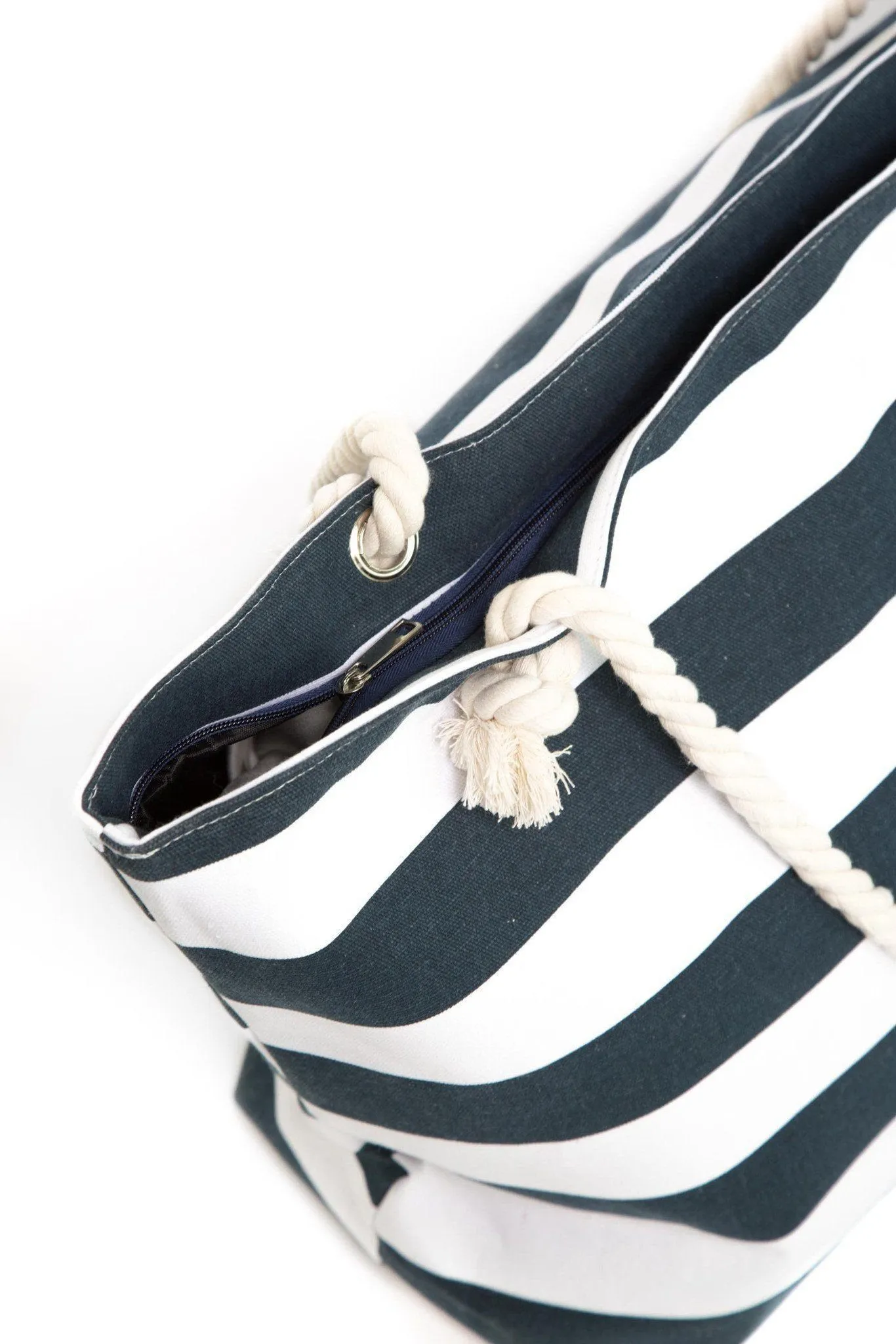 Heavy Canvas Beach Bag - Water Resistant Lining