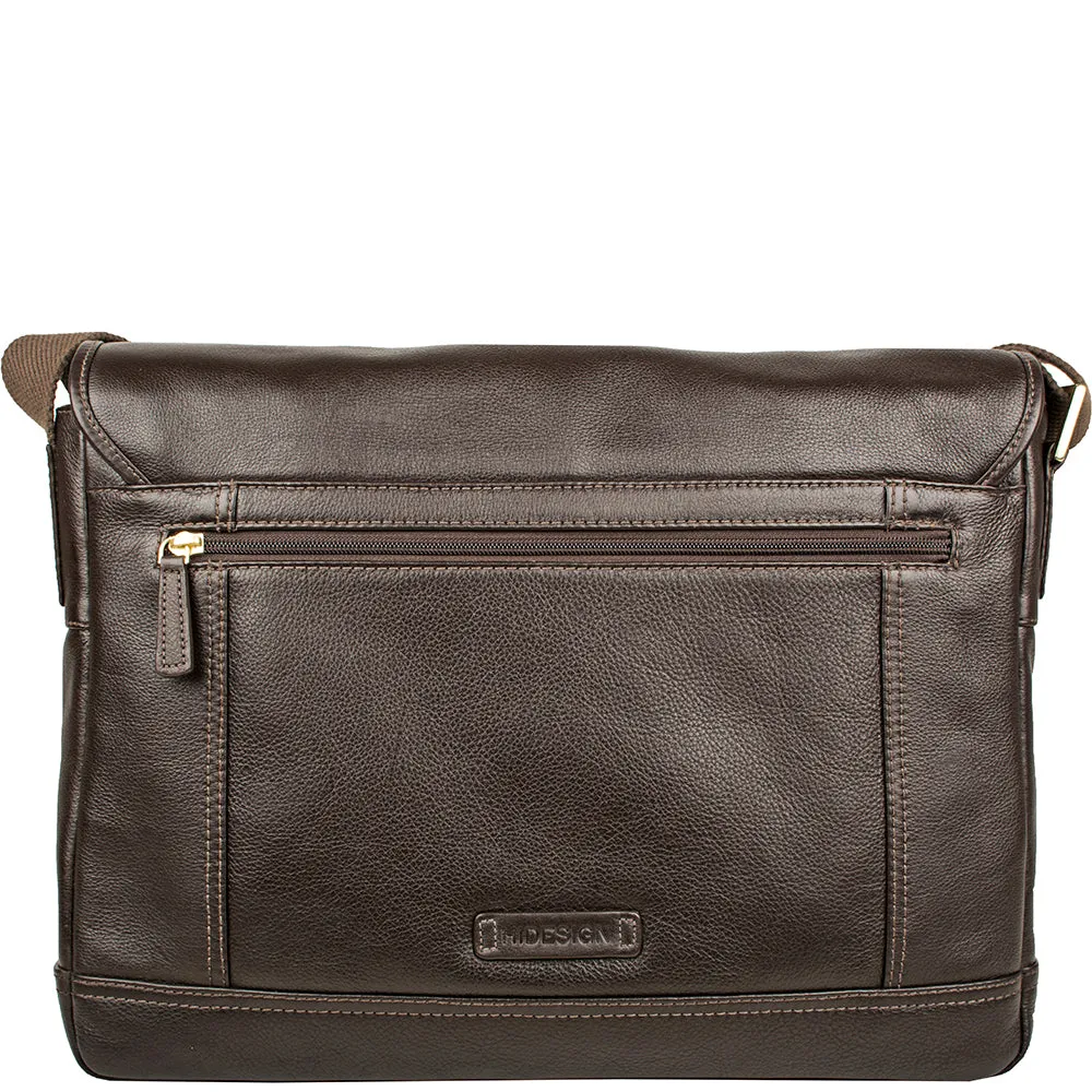 Hidesign Hunter Leather Messenger Bag Brown