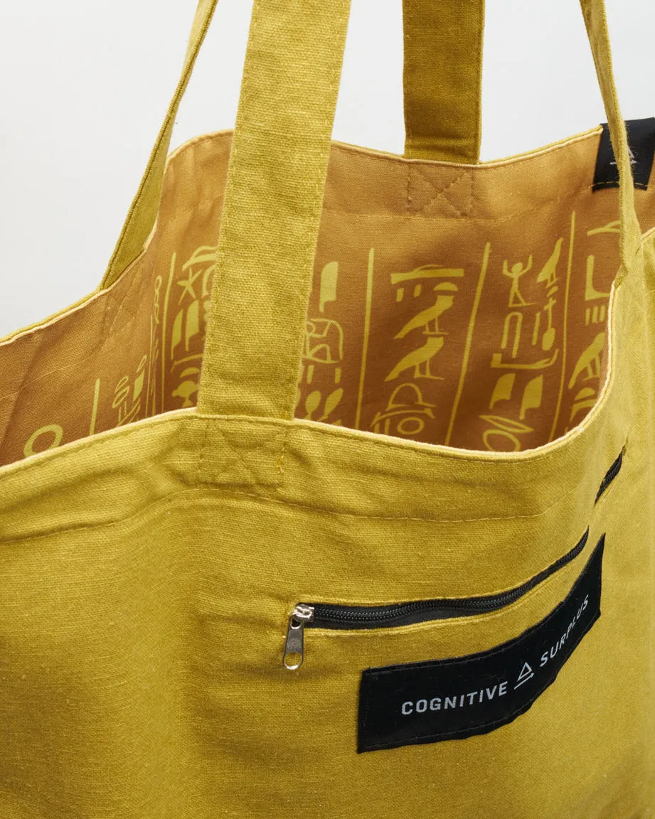 Hieroglyphics Canvas Shoulder Tote