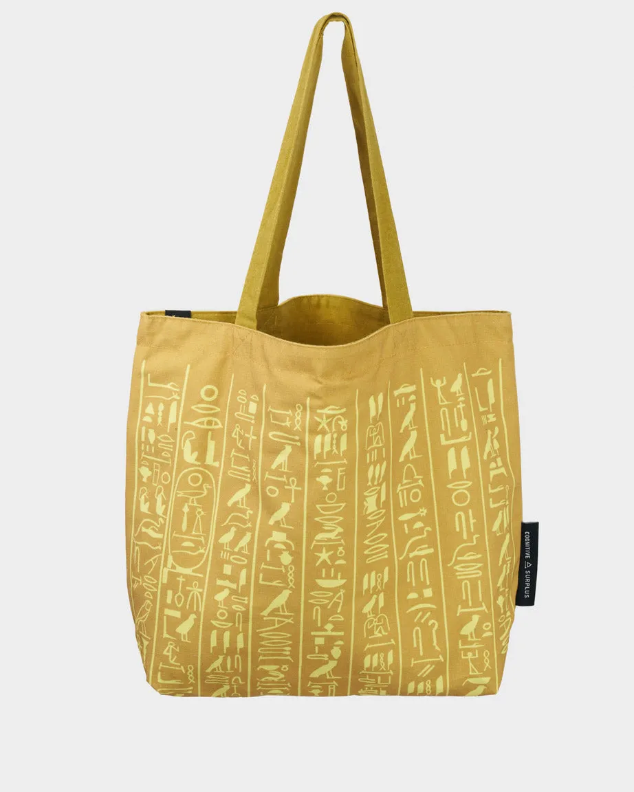 Hieroglyphics Canvas Shoulder Tote