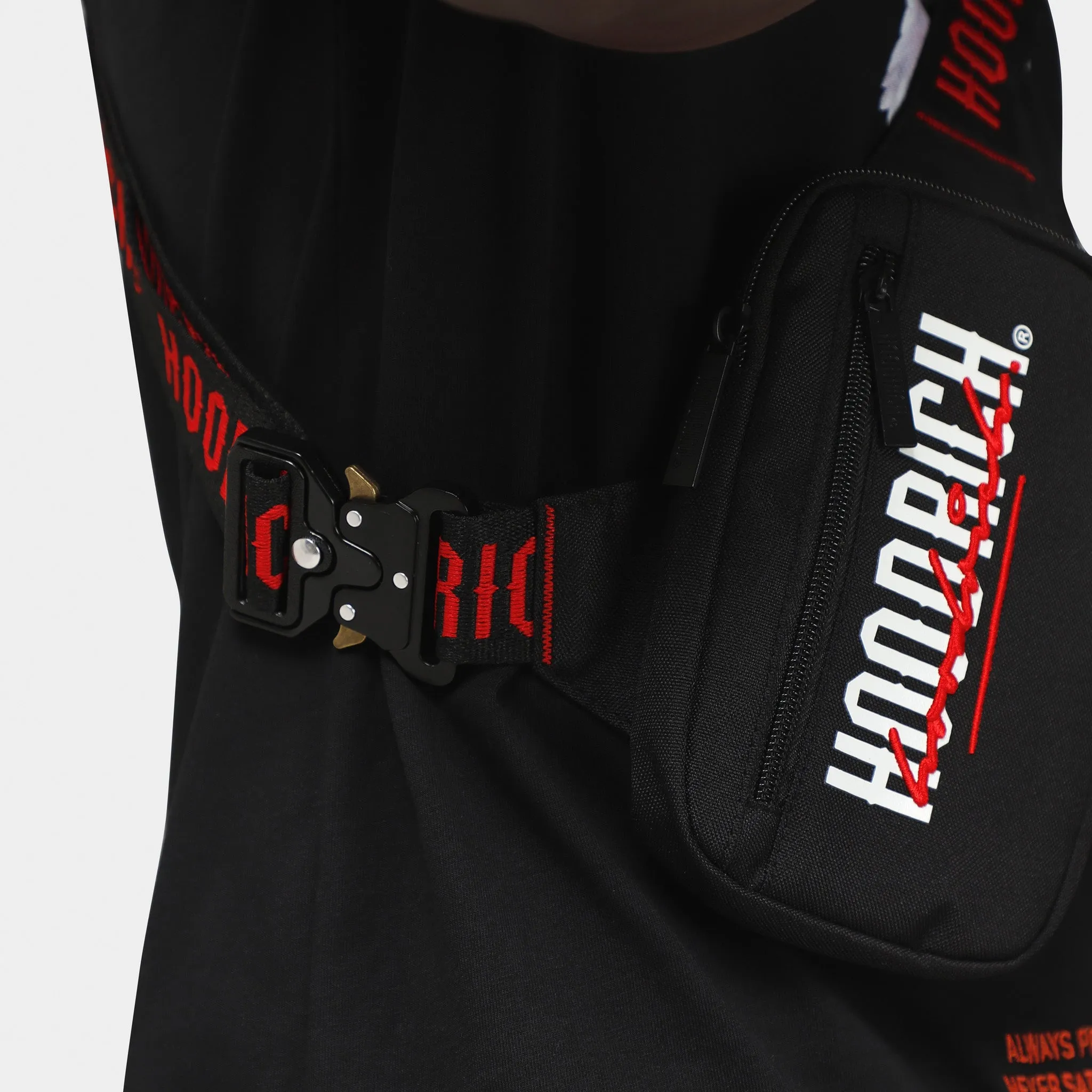 Hoodrich OG Blend Clip Mini Bag Black / White - Red