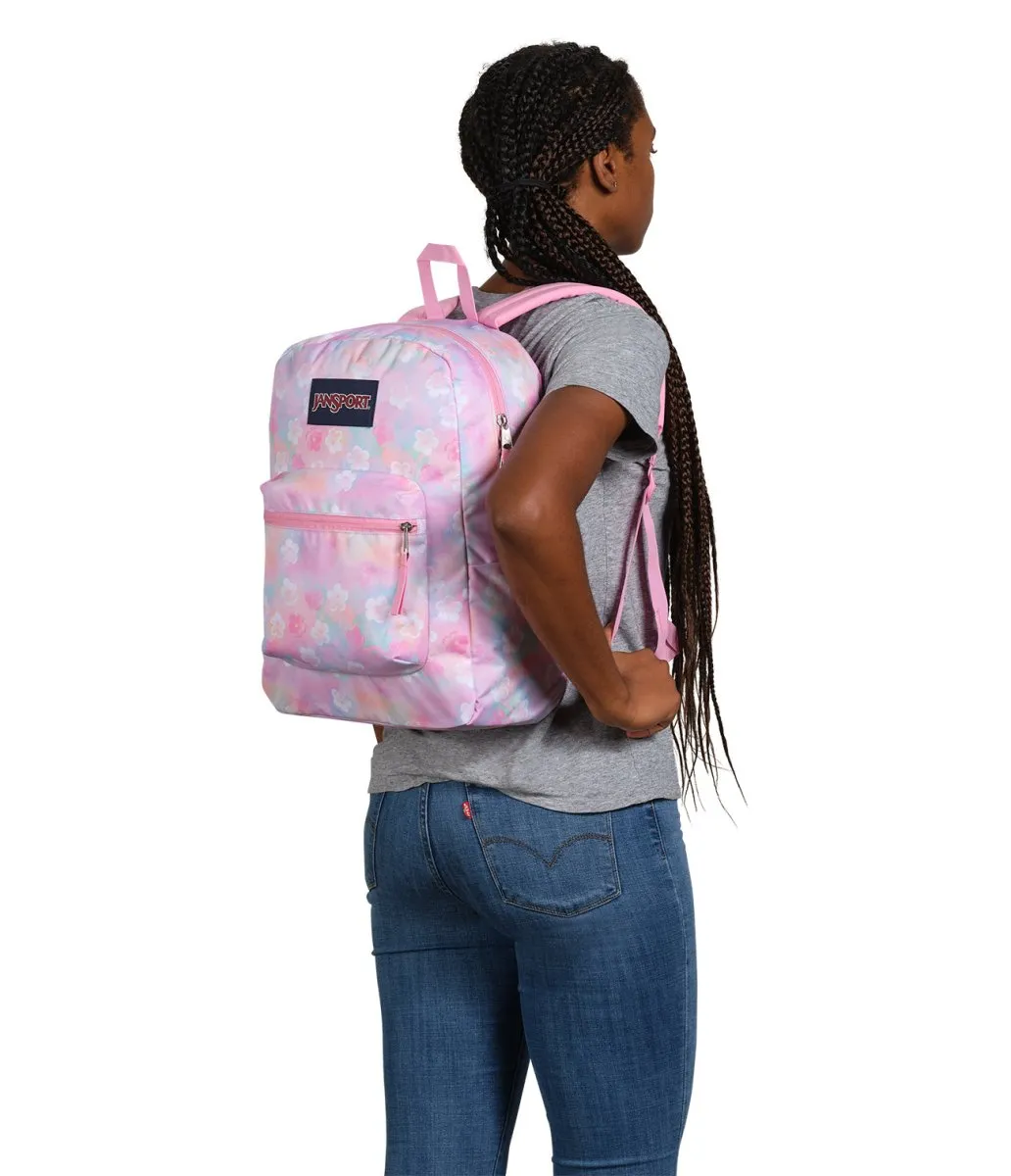 JANSPORT CROSS TOWN NEON DAISY PINK BACKPACK