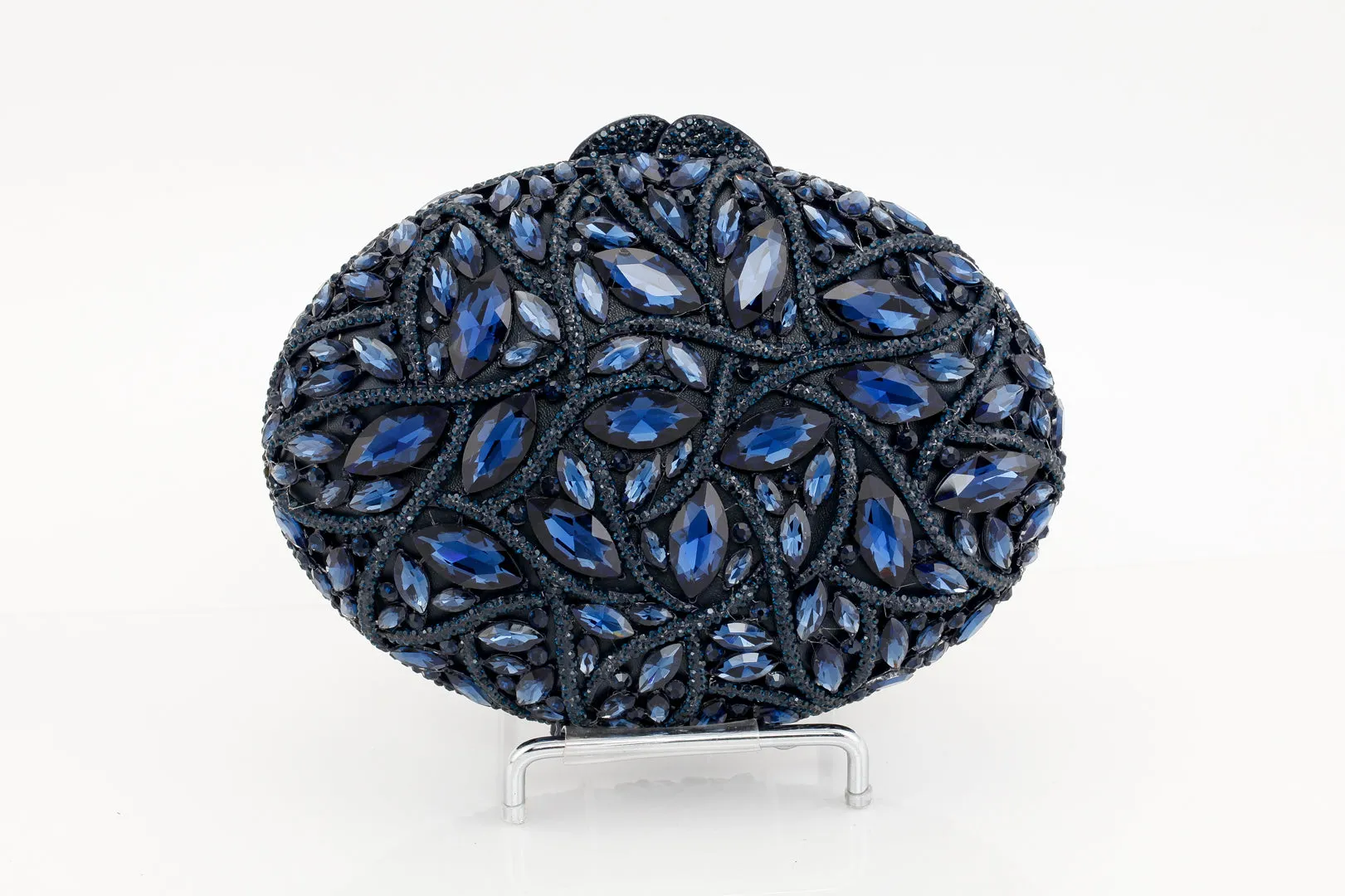 Jeweled Sapphire Oval Evening Bag