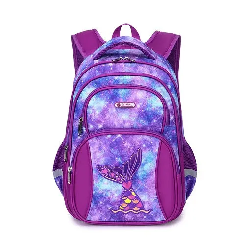 Kids Mermaid Tail School Bag Backpack