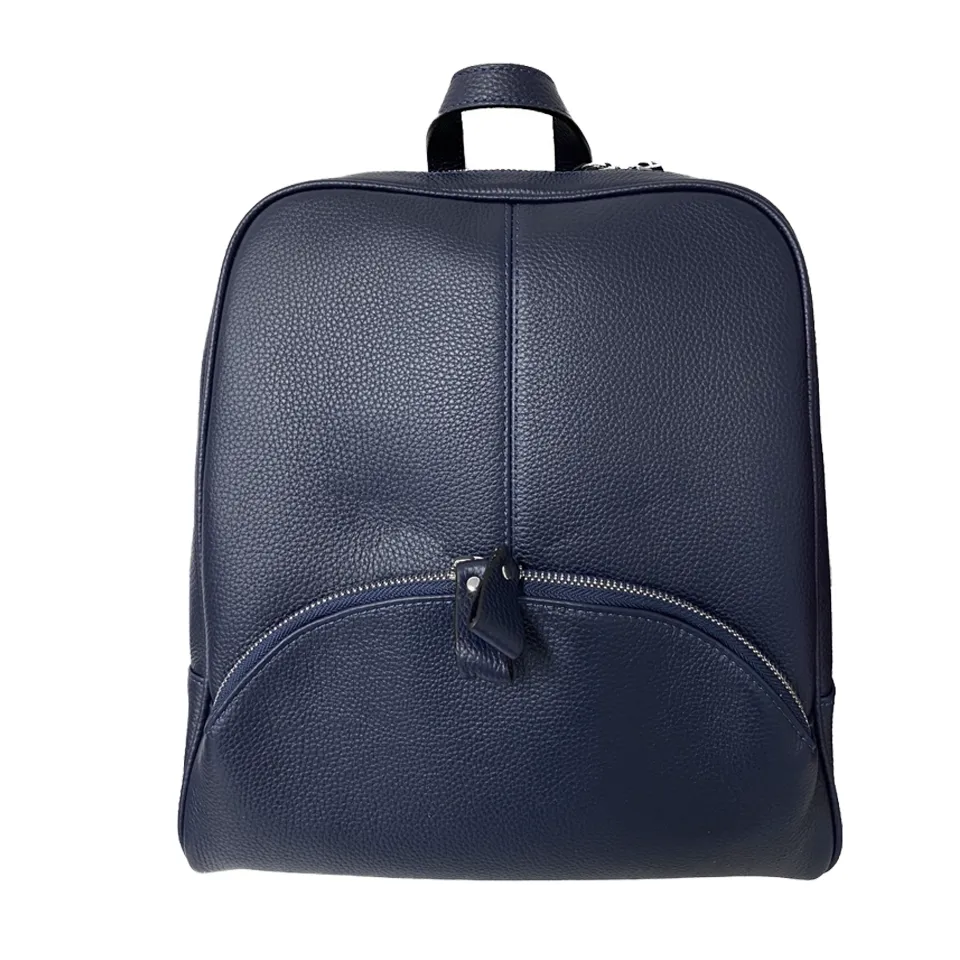 Kingscliff | Navy Premium Genuine Leather Backpack