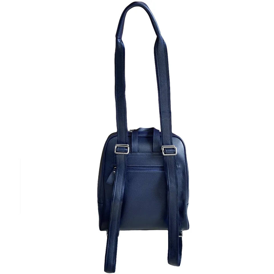 Kingscliff | Navy Premium Genuine Leather Backpack