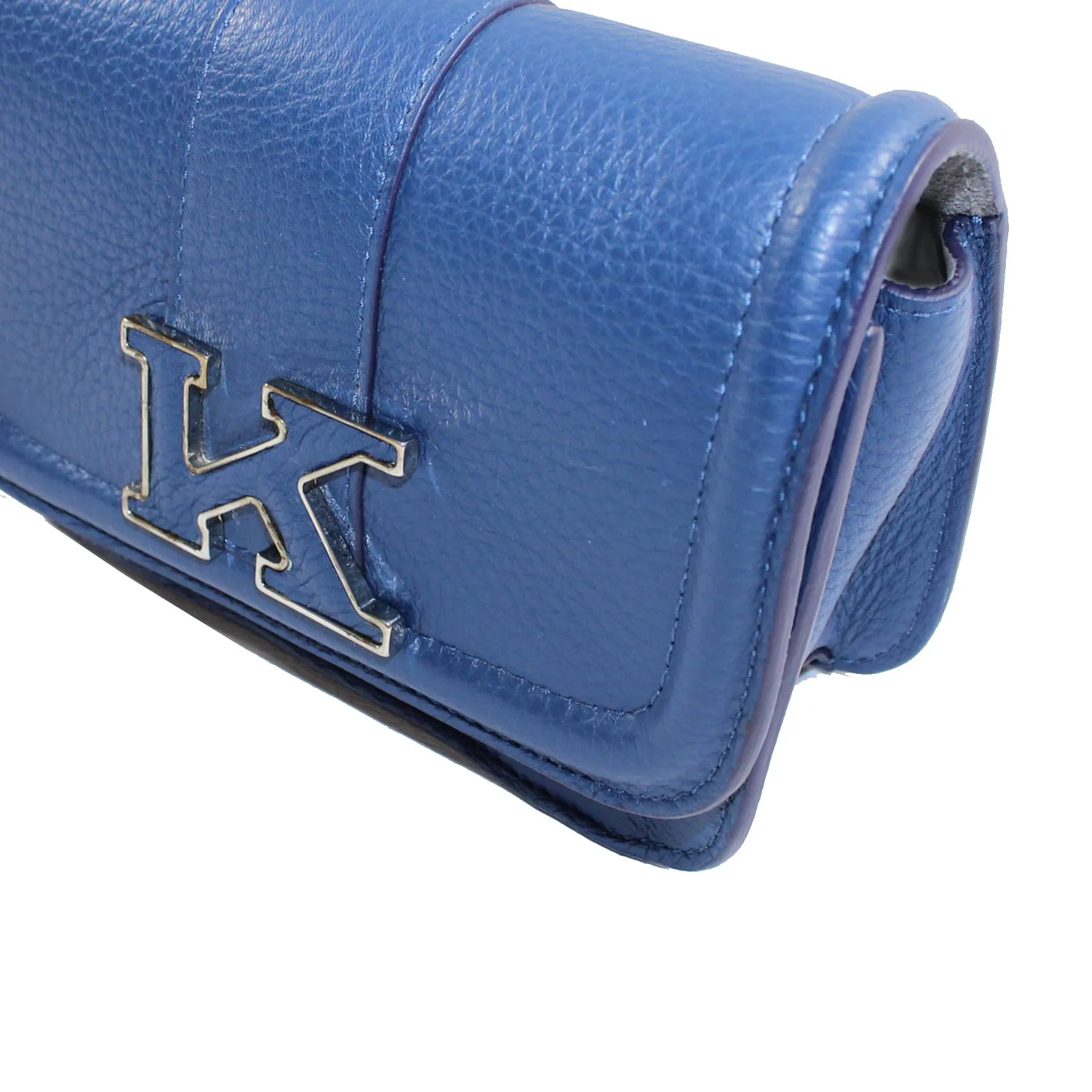 Kiton Small Bag Blue - Grain Leather K Women Clutch Pouch SALE