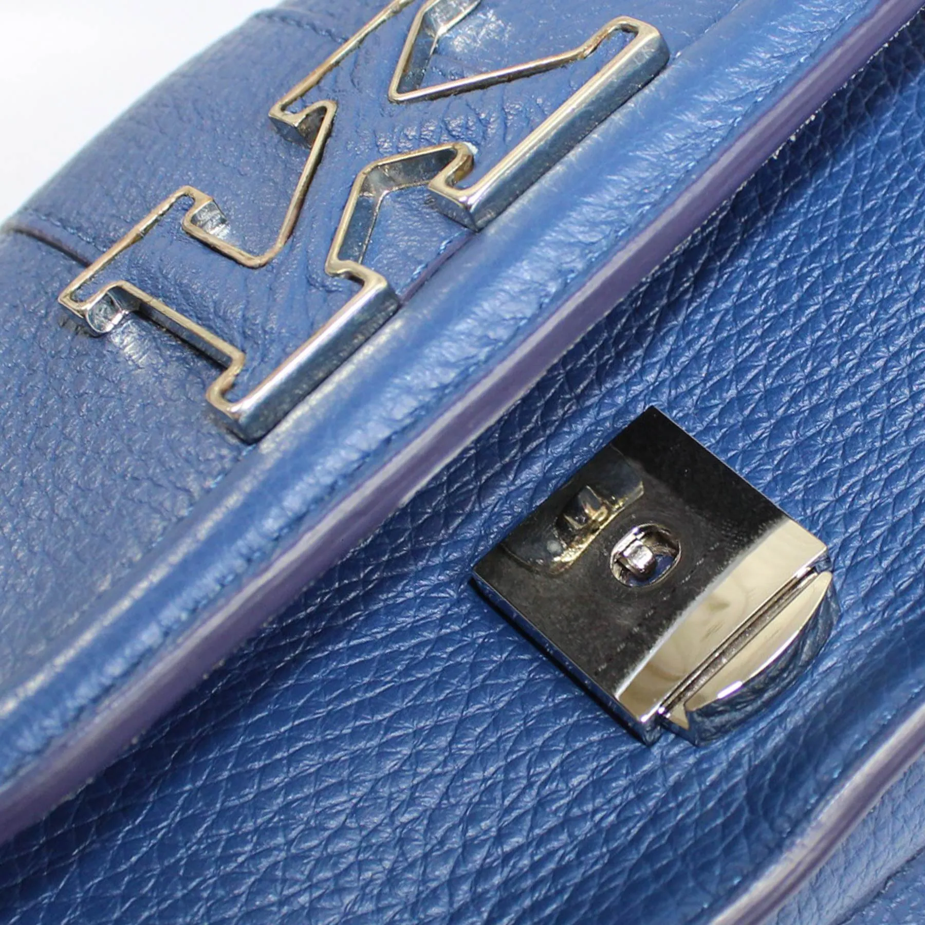 Kiton Small Bag Blue - Grain Leather K Women Clutch Pouch SALE