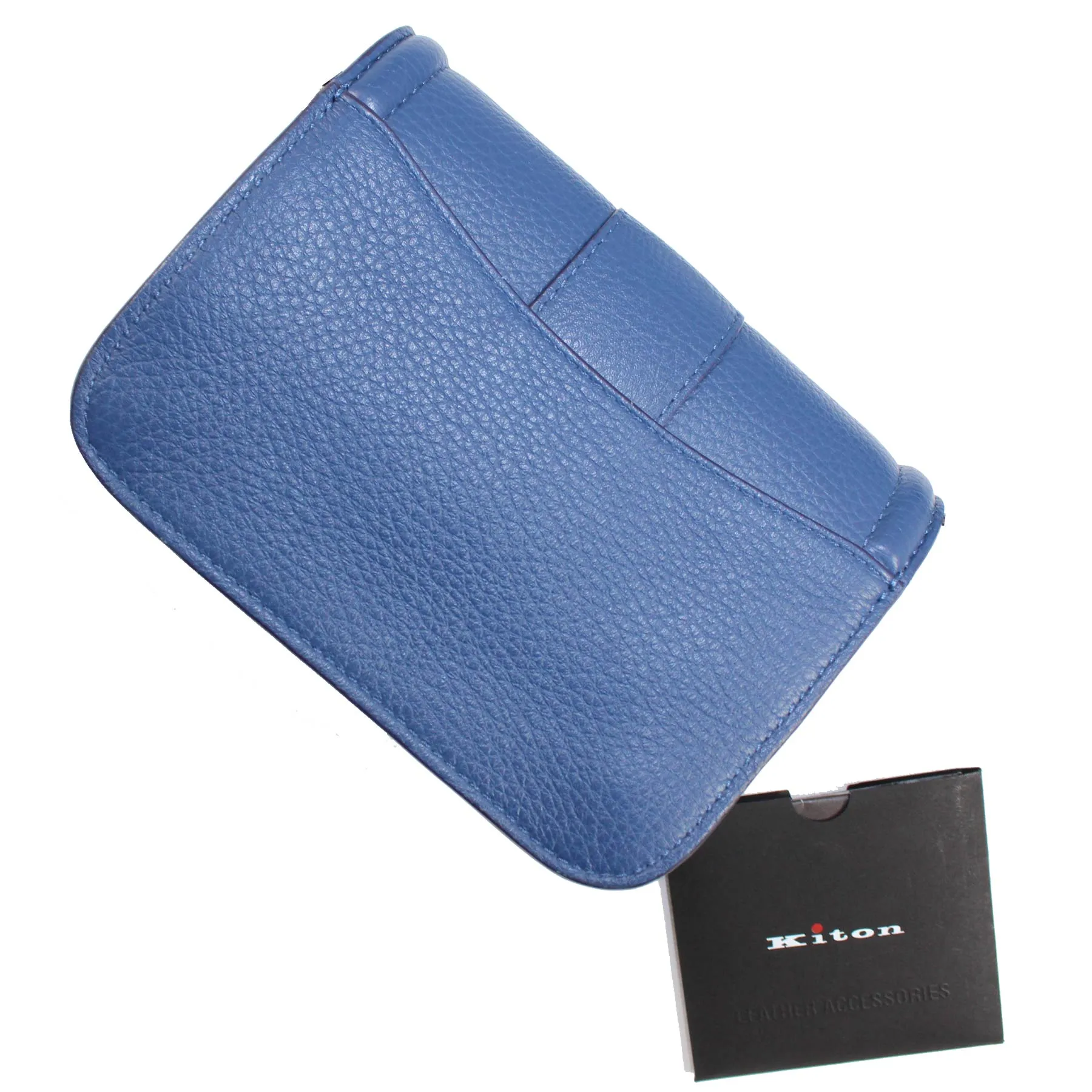 Kiton Small Bag Blue - Grain Leather K Women Clutch Pouch SALE