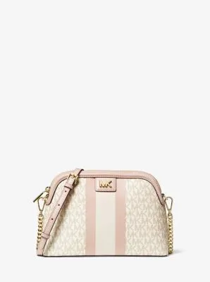 Large Logo Stripe Dome Crossbody Bag