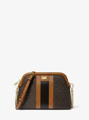 Large Logo Stripe Dome Crossbody Bag