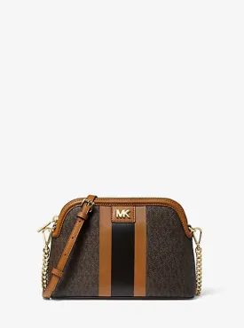 Large Logo Stripe Dome Crossbody Bag