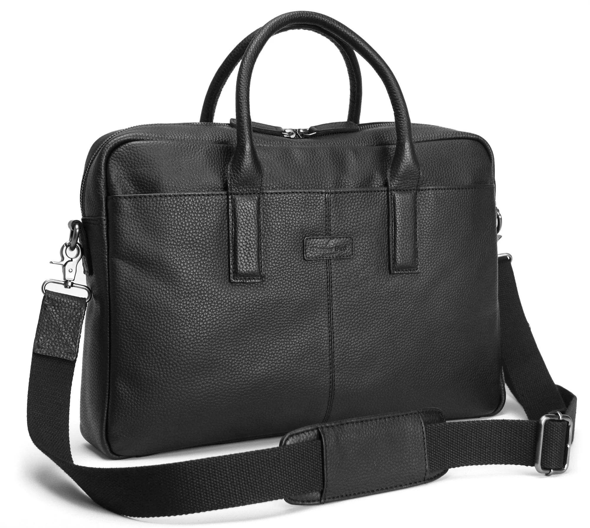 Leather Briefcase Bag Black